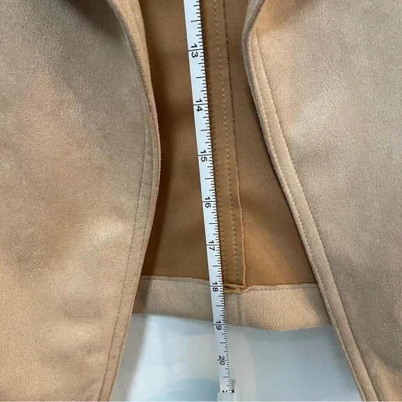 Philosophy Women’s Faux Leather Jacket Coat open front size XS Tan Brown NWT - Picture 5 of 9